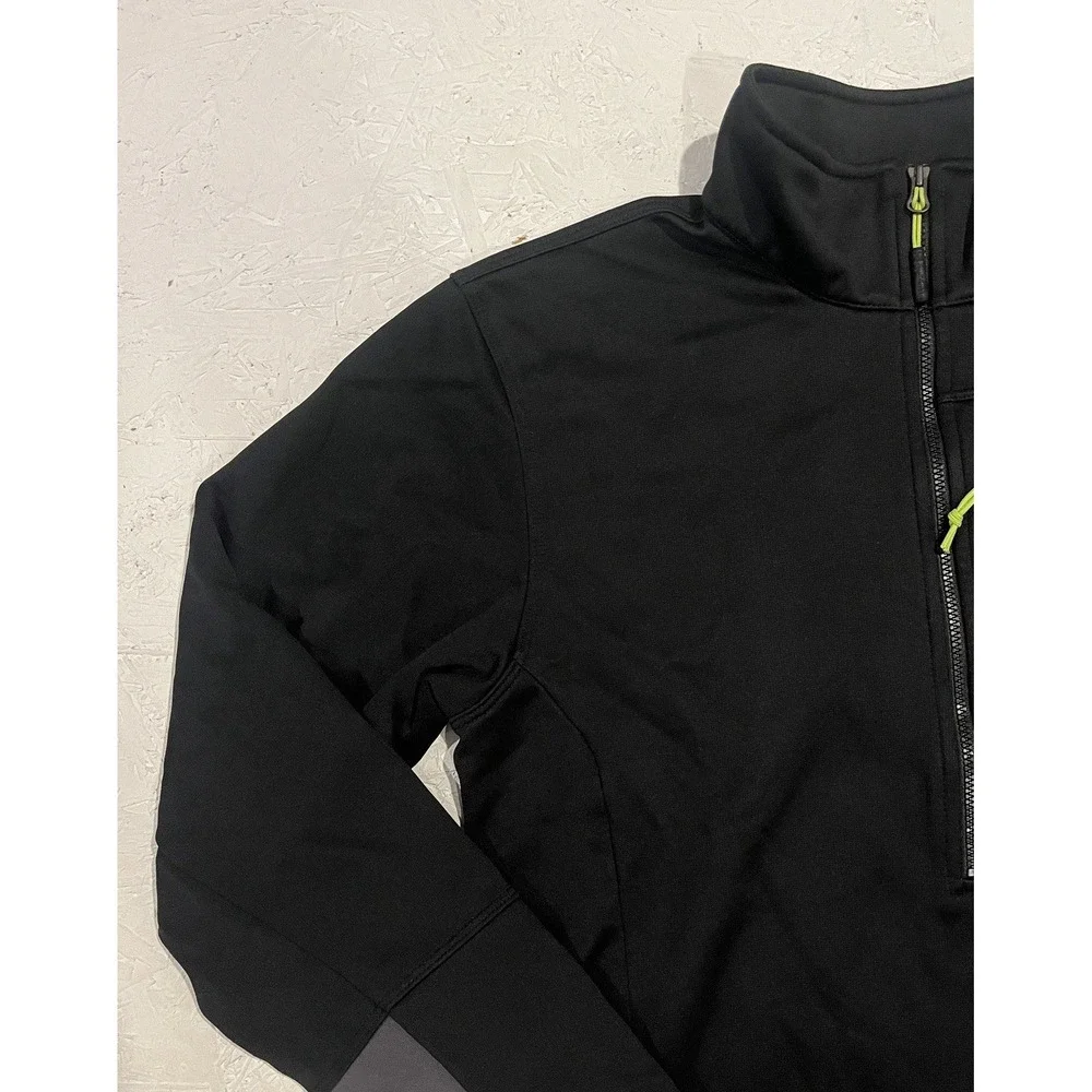 The North Face Black Polyester Blend 1/2 Zip Pullover Lightweight Jacket Men's S